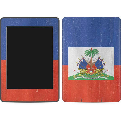 Haiti Flag Distressed Amazon Kindle Skin